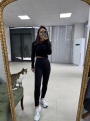 İb 4000 Siyah  Nano Fit Sporcu Tayt