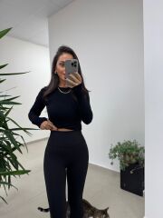 İb 4000 Siyah  Nano Fit Sporcu Tayt