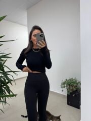 İb 4000 Siyah  Nano Fit Sporcu Tayt