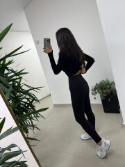 İb 4000 Siyah  Nano Fit Sporcu Tayt