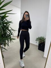 İb 4000 Siyah  Nano Fit Sporcu Tayt