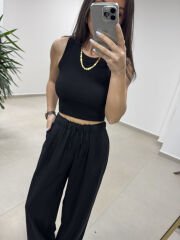 İv 7332 Siyah Fitilli Crop