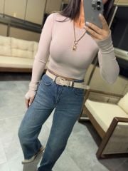 Kr 16049 Vizon Parmak Geçmeli Kısa Body
