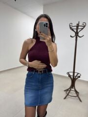 Qs 51131 Mavi Denim Etek