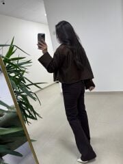 Ms 3765 Kadife Yaka A. Kahve Ceket