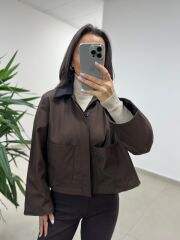 Ms 3765 Süet Yaka A. Kahve Mont