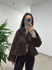 Ms 3765 Kadife Yaka A. Kahve Ceket