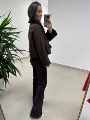 Ms 3765 Kadife Yaka A. Kahve Ceket