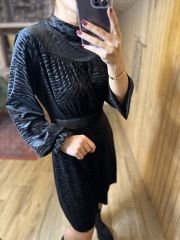 Jacquard velvet dress