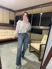 Gri Örgü Balıkçı Kazak