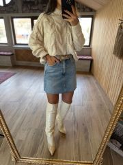 Altın Tokalı Taş Rengi Hoş Kemer