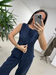 Km 29415 Yelekli Keten Laci Takım