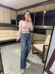 Zr 538 Green Tint Denim Pants L