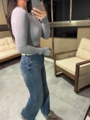 Kr 16049 Gri Melanj Parmak Geçmeli Kısa Body