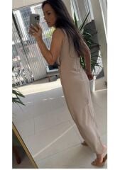 My 3714 Taş Drapeli Kalem Elbise