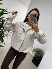 Sg Mevsimlik Vizon Kırçıllı Bej Mont