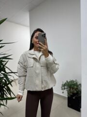 Sg Mevsimlik Vizon Kırçıllı Bej Mont