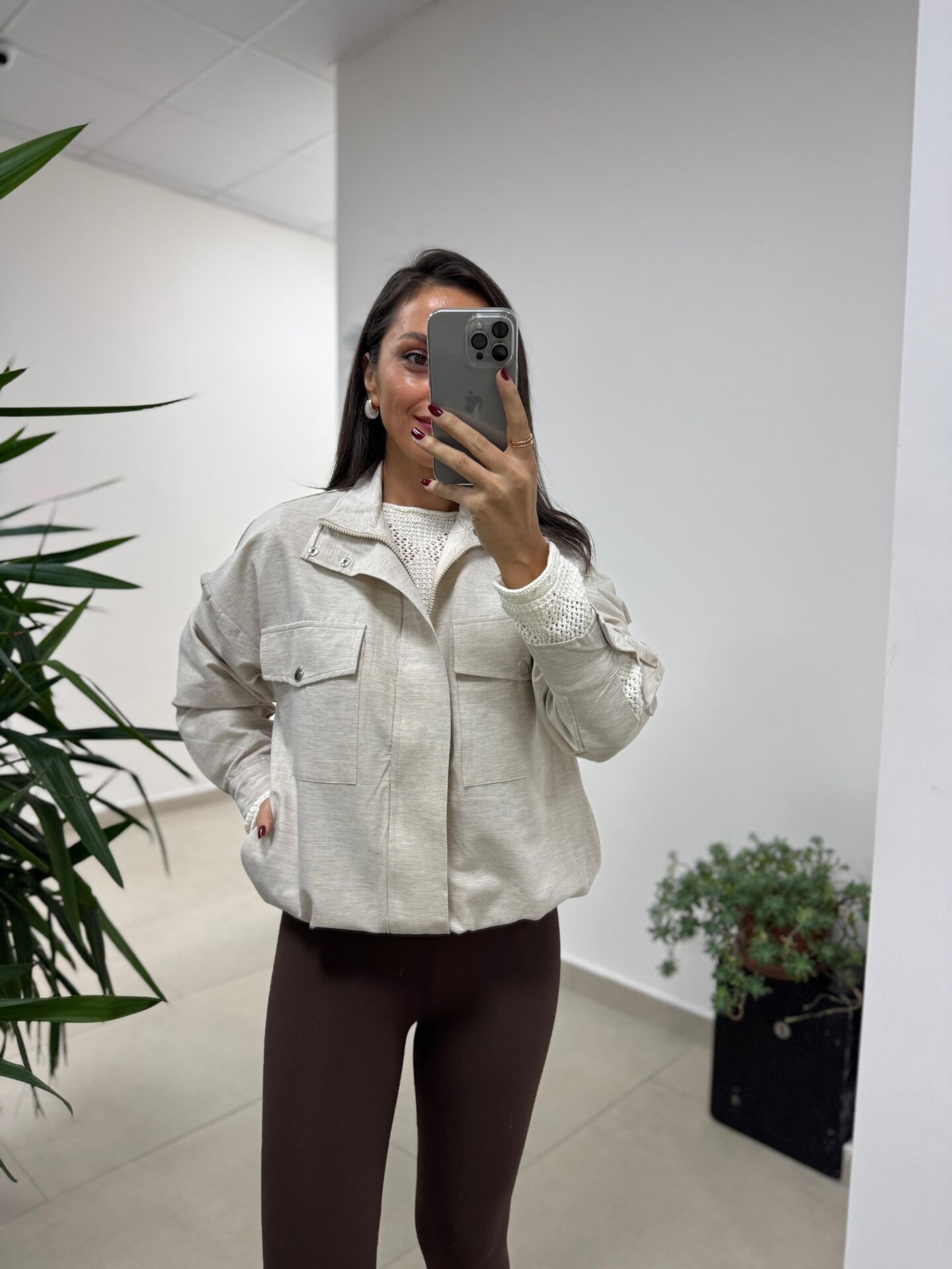 Sg Mevsimlik Vizon Kırçıllı Bej Mont