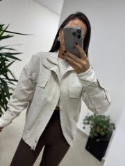 Sg Mevsimlik Vizon Kırçıllı Bej Mont