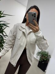 Sg Mevsimlik Vizon Kırçıllı Bej Mont