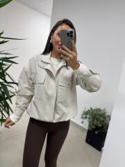 Sg Mevsimlik Vizon Kırçıllı Bej Mont