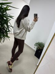 Sg Mevsimlik Vizon Kırçıllı Bej Mont