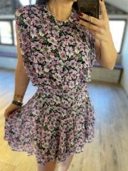 Orj purple floral chiffon