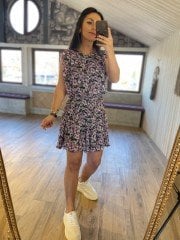 Orj purple floral chiffon