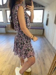 Orj purple floral chiffon