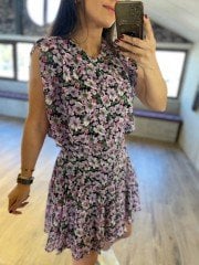 Orj purple floral chiffon