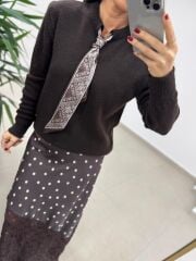 Mz 22751 Fularlı A. Kahve Kazak