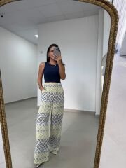 İv 7332 Lacivert Fitilli Crop