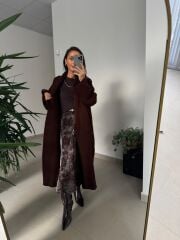 Nn Kahve Oversize Triko Hırka