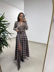 Mz 22823 Vizon Gold Düğmeli Triko