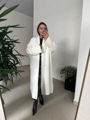 Av Ekru Oversize Triko Hırka