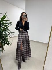 Mz 22823 Siyah Gold Düğmeli Triko