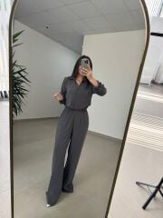 Fp 50960 Duman Üç Düğmeli Gömlekli Takım