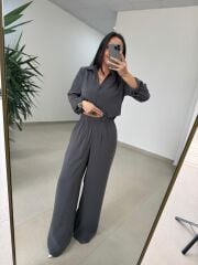 Fp 50960 Duman Üç Düğmeli Gömlekli Takım