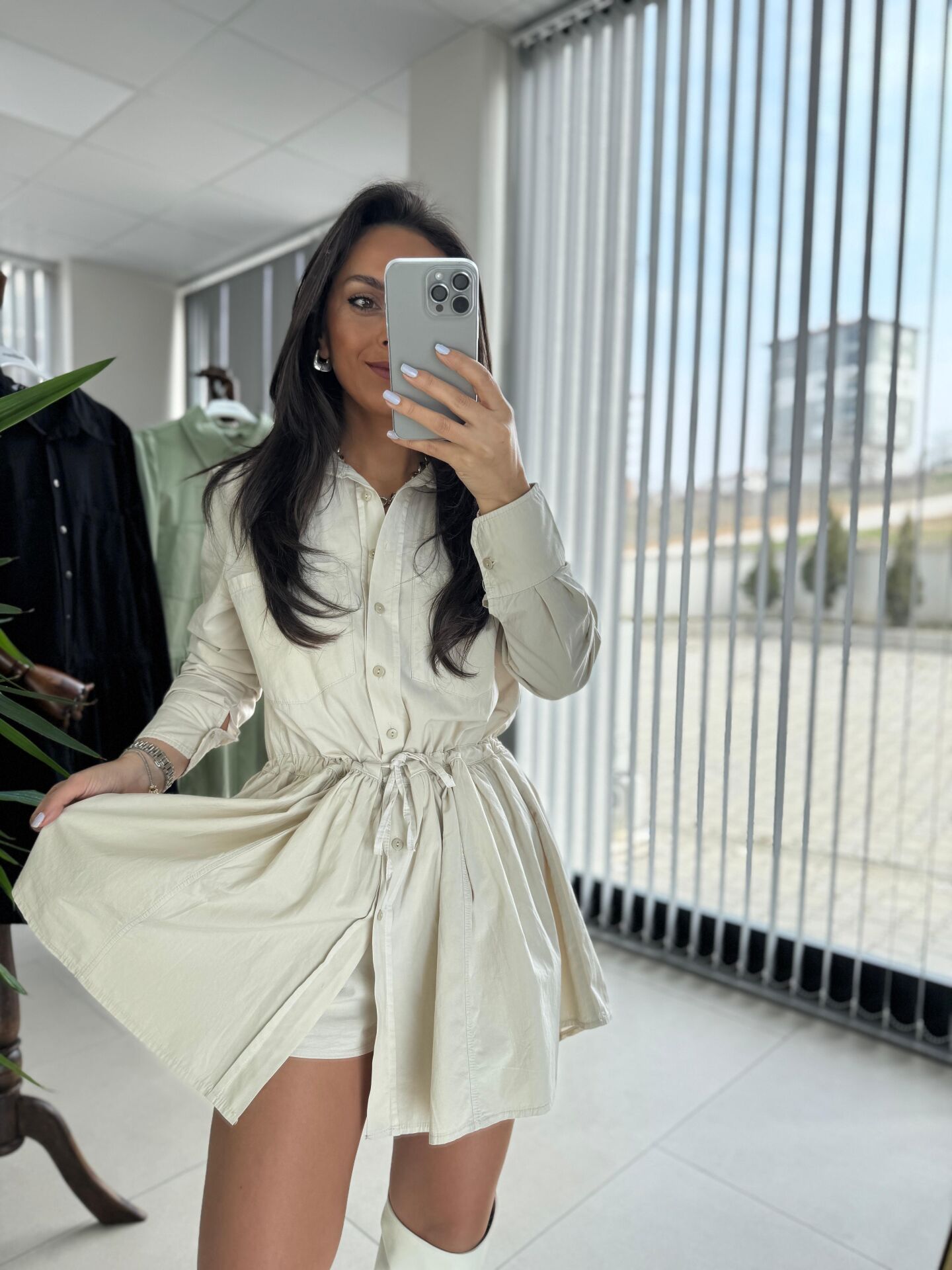 Cr 1001 Bej Şortlu Tulum Elbise