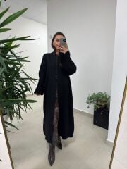 Av Siyah Oversize Triko Hırka
