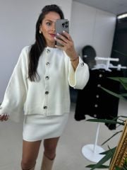 Zr Ecru-Rock-Strickwaren-Set