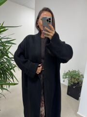 Av Siyah Oversize Triko Hırka