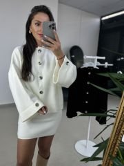 Zr Ekru Etekli Triko Takım