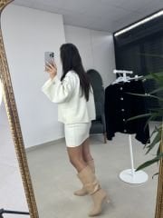 Zr Ecru-Rock-Strickwaren-Set