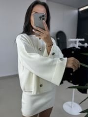 Zr Ecru-Rock-Strickwaren-Set