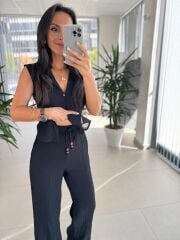 Np 8001 Krinkıl Siyah Yelek Takım