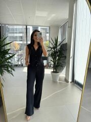 Np 8001 Krinkıl Siyah Yelek Takım