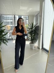 Np 8001 Krinkıl Siyah Yelek Takım