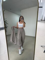 Fp 50957 Vizon Tensel Gömlek Pantolon Takım