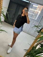 Dr 2274 Tasarım Mavi Yan Bağlamalı Sweat